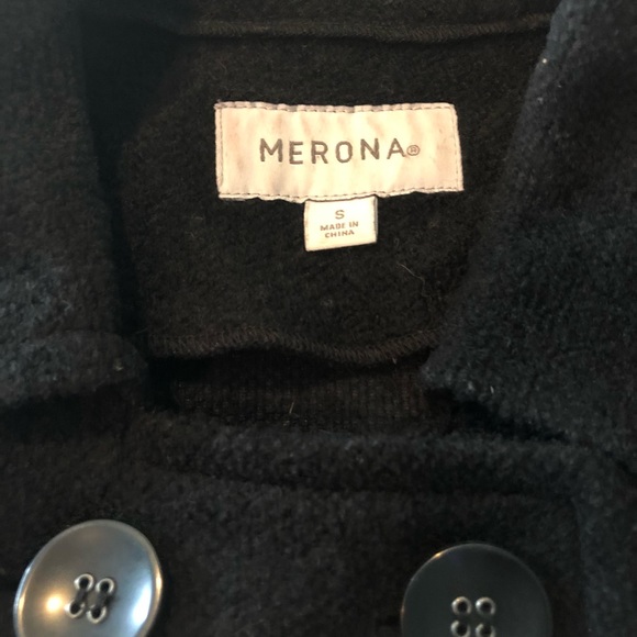 MERONA Wool Pea Coat. Solid Dark Black. So versatile!💝 - Picture 8 of 9
